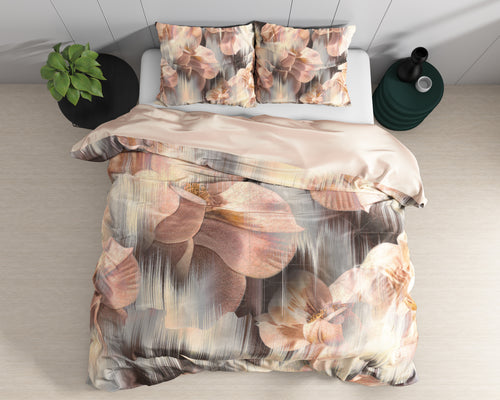 SleepZenza Dekbedovertrek Dreamy Zand op bed