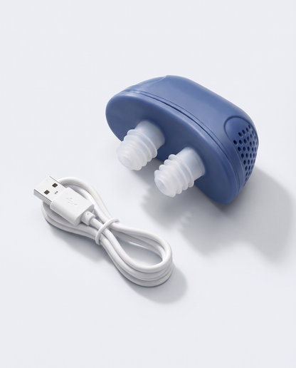 SleepZenza Anti-Snurk Neusclip, blauw, met oplaadkabel